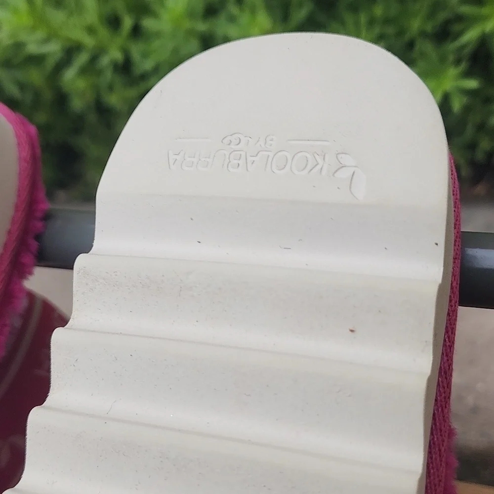 Koolaburra by UGG Kid's Backstrap Slide Sandals Fuzz'n Raspberry Rose Size US 4